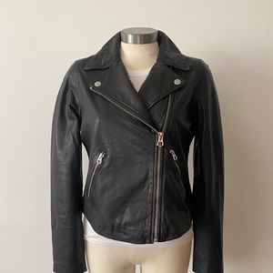 Madewell washed leather motorcycle jacket